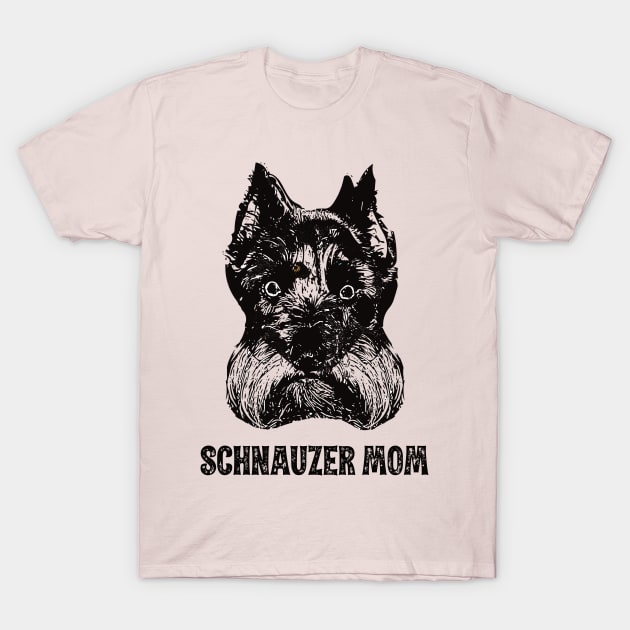 Schnauzer Mom - Schnauzer Mom T-Shirt by DoggyStyles